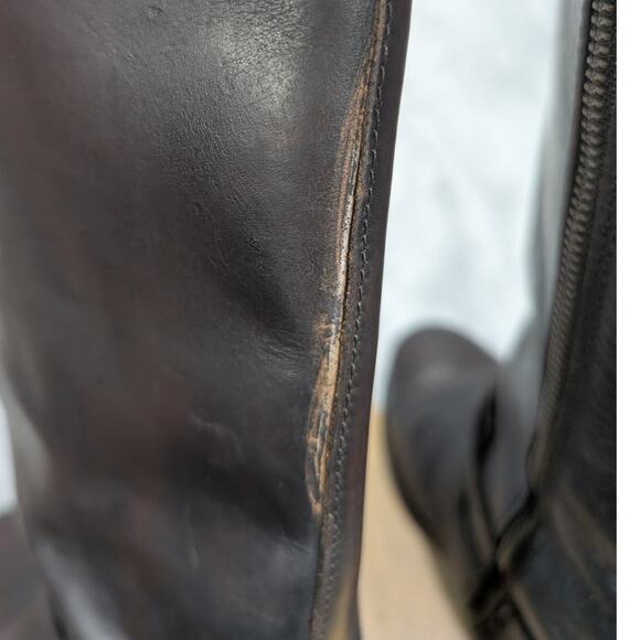 Frye Dark Brown Leather Ankle Boots - Picture 8 of 15